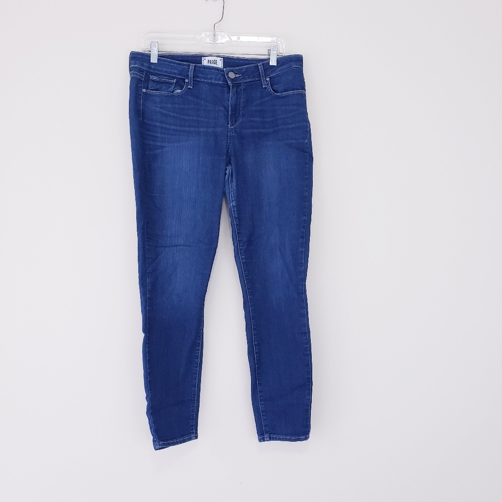 Paige Jeans Womens Verdugo Ankle Skinny Dark Wash Denim Stretch Size 32 Stretchy